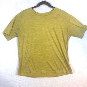 REI Co-op T-Shirt Activewear Performance Large Yellow Womens